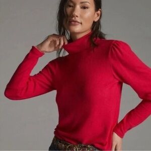 Anthropologie Fuchsia Puff-sleeved Turtleneck
Size XS